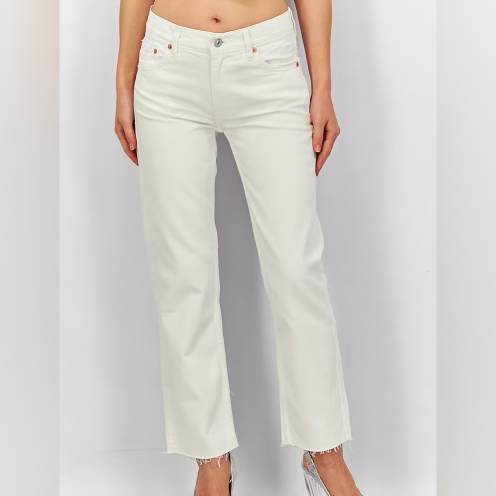 Mango White Women's Pants